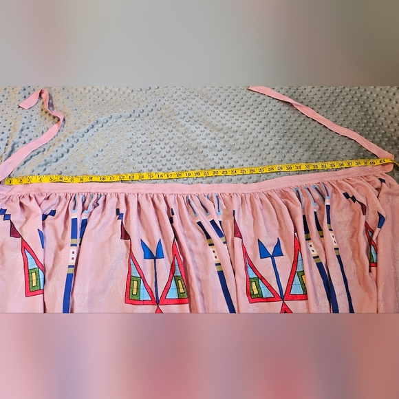 Lauren Good Day Native American Designer Pink Maxi Skirt Ribbon Southwest Tribal - Picture 10 of 11